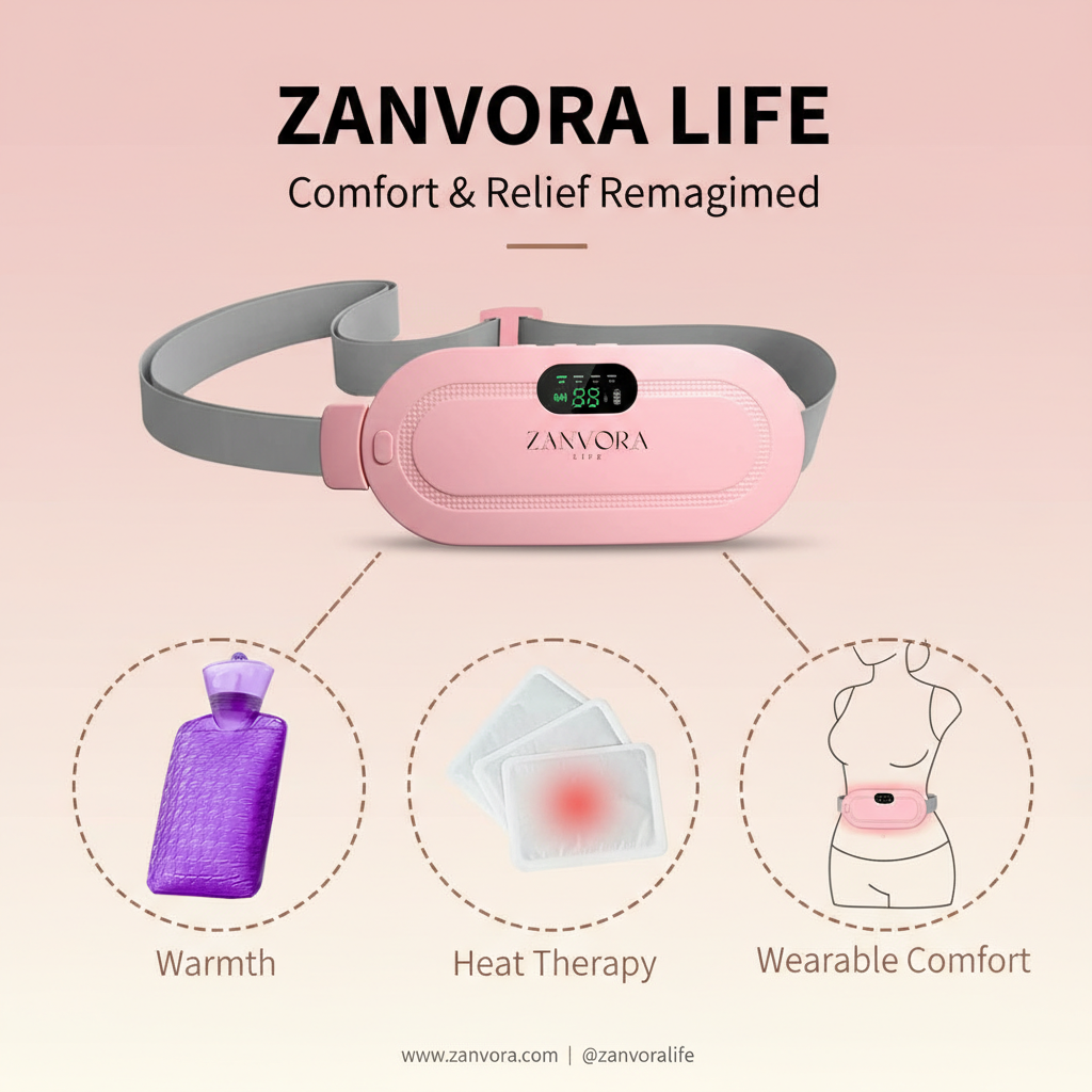 ZenvoraLife ComfortWave Heating & Massage Belt